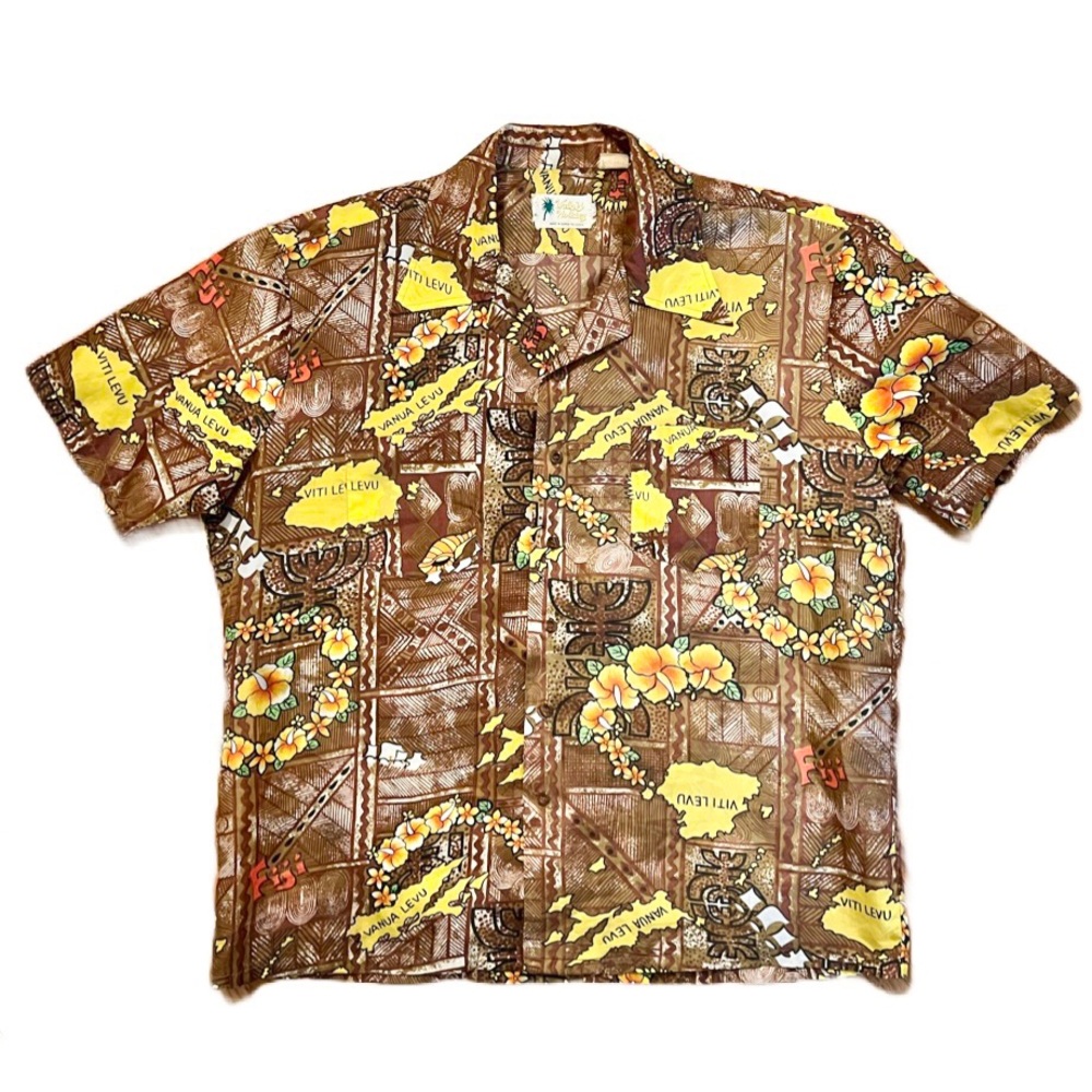 Vintage Waikiki Holiday Hawaiian Style Fiji Shirt